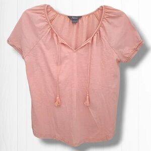Natural Reflections Peach Short Sleeve Top